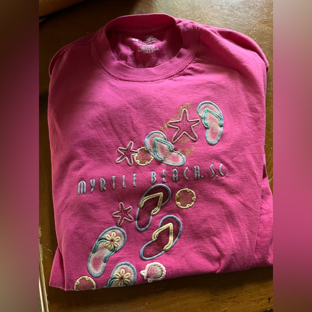 Pink tee shirt , large.. BB Tropics. Myrtle Beach, SC